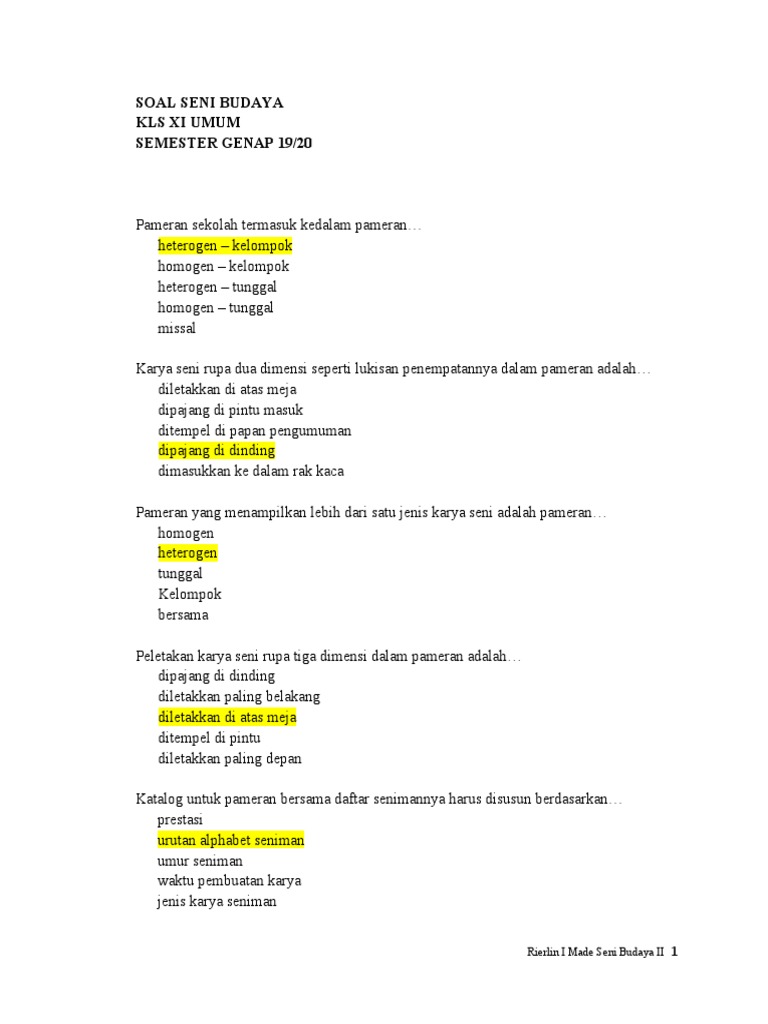 Seni Budaya Umum Pdf