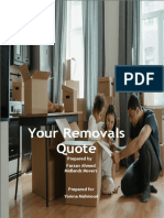 Your Removals Quote: Prepared by Farzan Ahmed Midlands Movers
