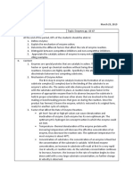 Lesson Plan March 29, 2019 Biochemistry Chapter 5 Topic: Enzymes Pp. 43-47