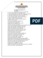 Sat Paul Mittal School, Ludhiana Transformation of Sentences - III Class X/ENGLISH /3 I) Combine The Sentences Without Using And, But or So