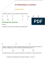 Exercices Est Ce Un Tableau de Proportionnalite Maths Cinquieme 1323 PDF