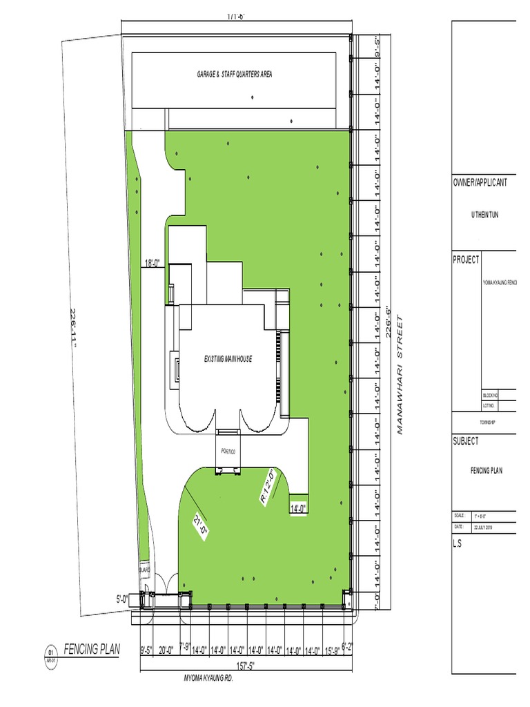 Yoma Kyaung Fence Plan Details | PDF | Culture Of Queensland ...
