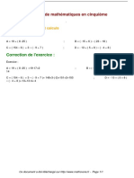 Exercices Les Nombres Relatifs Et Calculs Maths Cinquieme 1365 PDF