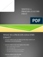 Writing A Process Analysis Essay