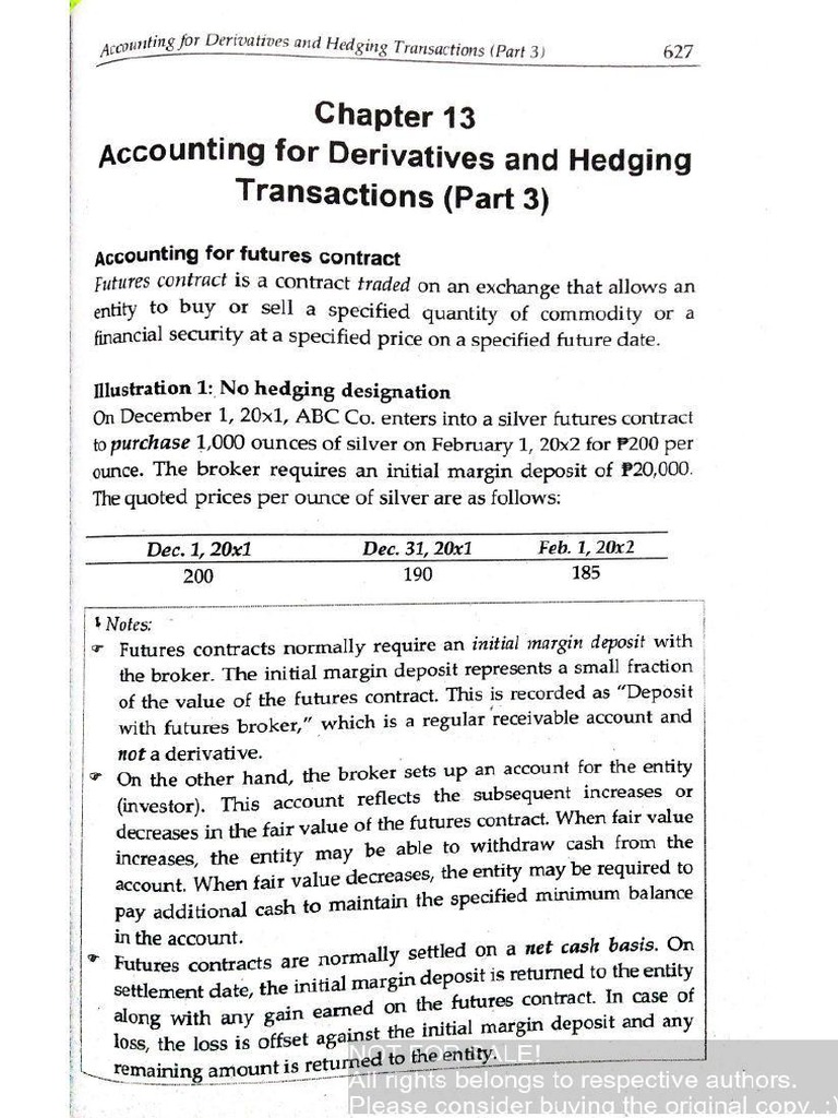 Chapter 13 Accounting For Derivatives And Hedging Transactions Part 3
