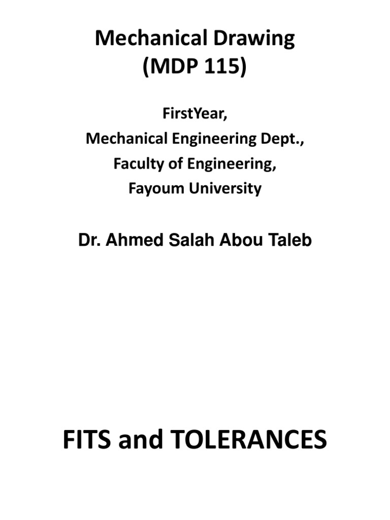 Understanding Mechanical Tolerances and Fits | PDF | Engineering Tolerance