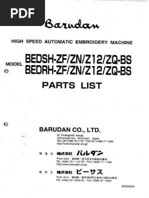 Dsh Zf Zn Z12 Zq Bs Parts List Pdf
