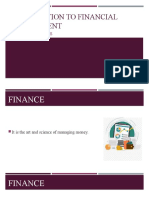 Introduction To Financial Management: Finance Functions