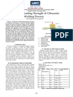 Analysis of Bonding Strength of Ultrasonic Welding Process: ISO 9001:2008 Certified