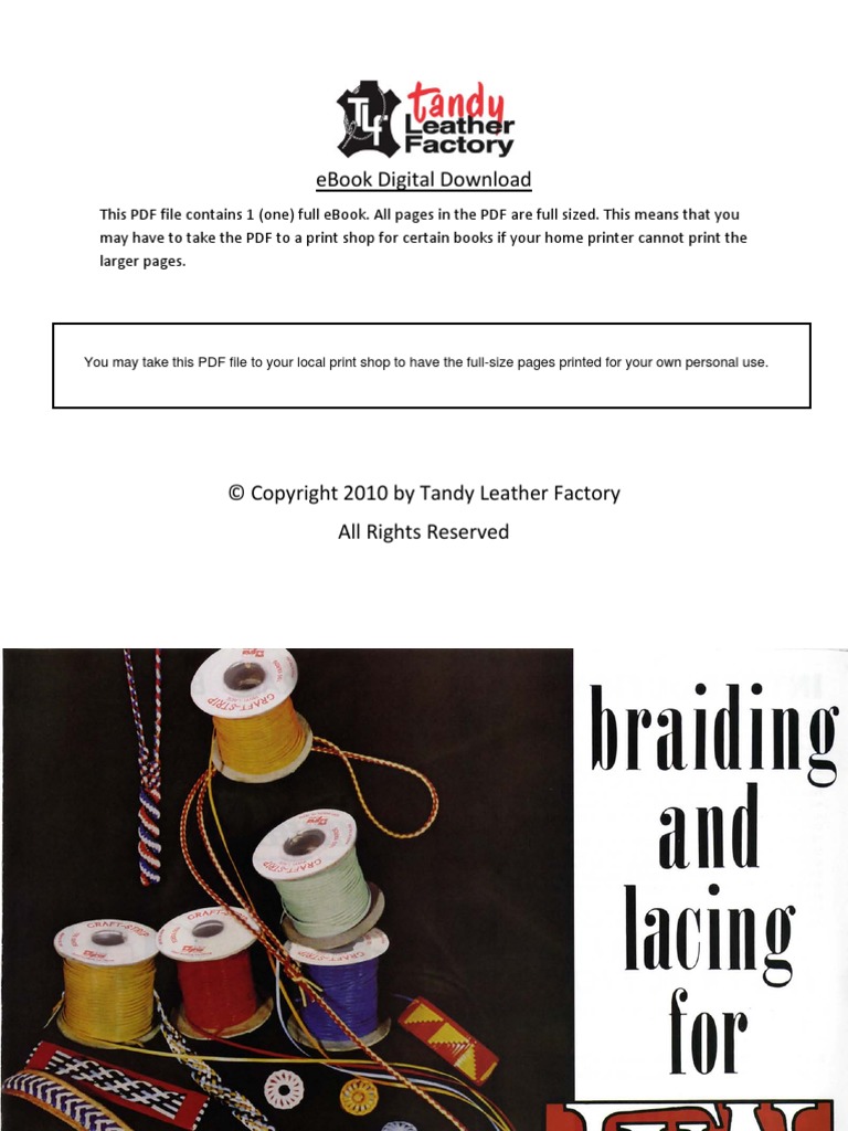 Braiding and Lacing For Fun | PDF