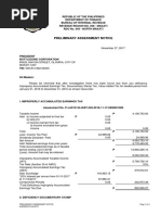 Preliminary Assessment Notice