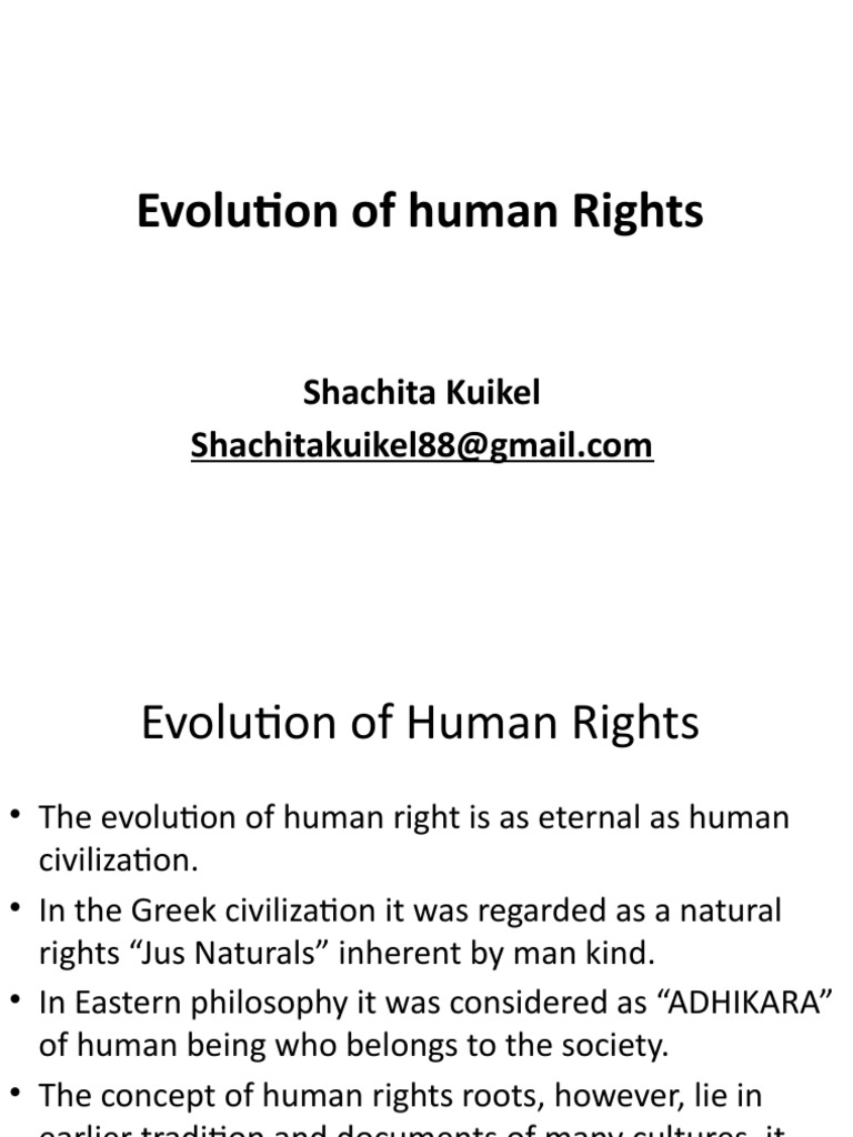 essay on evolution of human rights