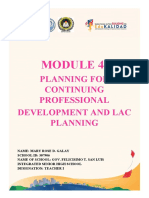 Planning For Continuing Professional Development and Lac Planning
