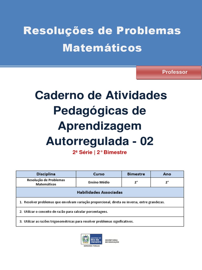 Caderno de Atividades Pedagógicas 1º ano - [Parte III] - Atividades de  Matemática
