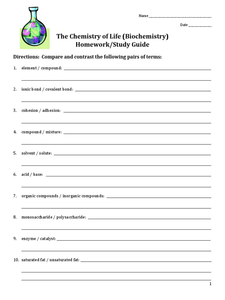 Biochemistry Homework Edit | PDF | Chemical Bond | Ion