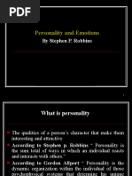 Personality and Emotions: by Stephen P. Robbins