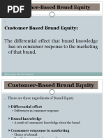 Customer-Based Brand Equity Customer-Based Brand Equity