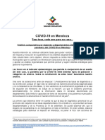 Análisis Comparativo Por Regiones y Departamentos - COVID19 - MENDOZA PDF