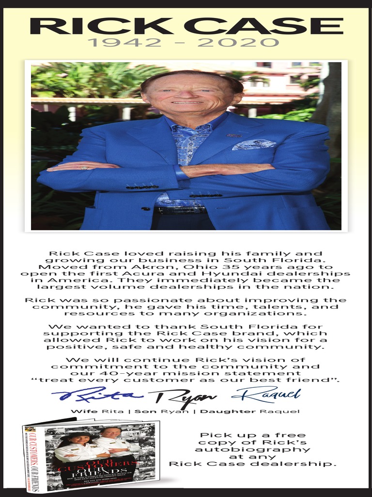 Rick Case 1942-2020 | PDF | Society | Charity