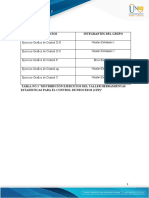 Tabla No 1 "Distribución Ejercicios Del Taller Herramientas