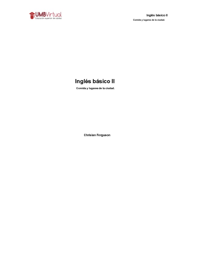 Basic+English+II+Module+1-1 Docx en Es | PDF | Sustantivo | Verbo