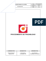 Procedimiento de trazabilidad en empresa de manufactura