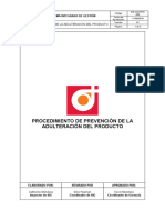 SIG.CIM-PRO-020 Procedimiento de Prevención de la adulteración del producto