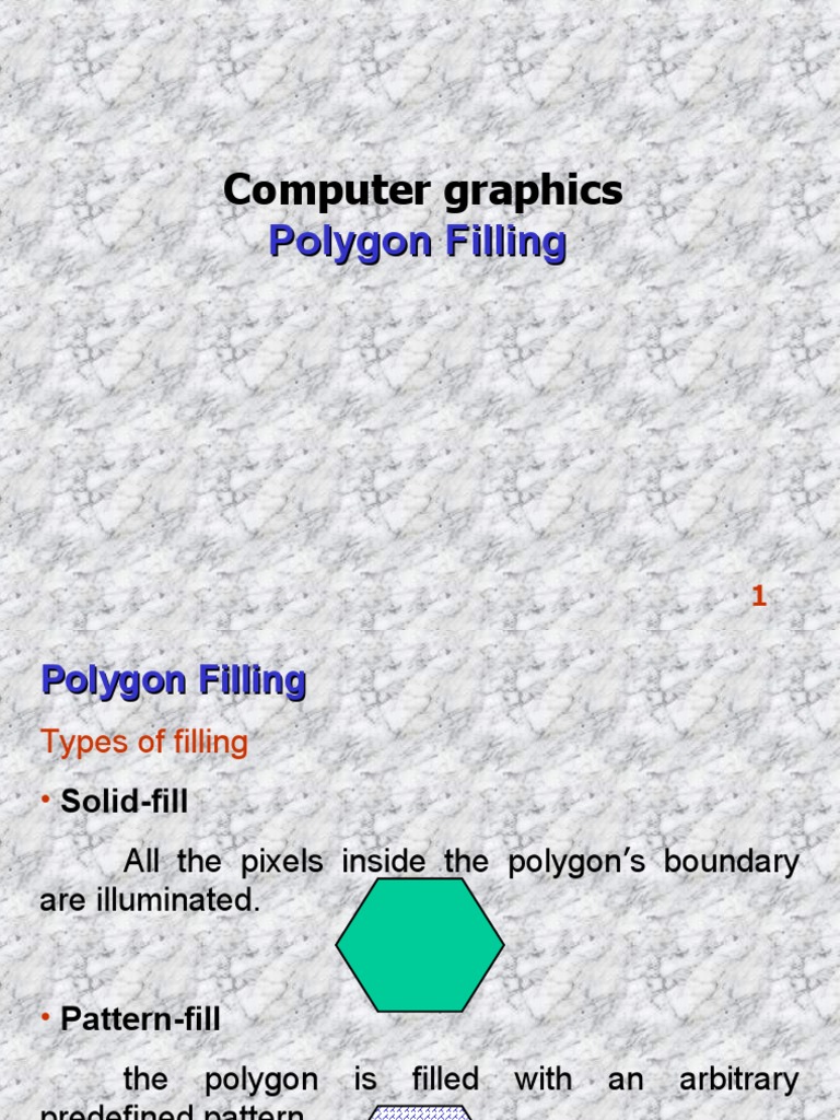 Computer Graphics Polygon Filling | PDF | Vertex (Geometry) | Computer ...