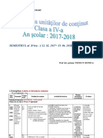 Proiectarea Pe Unitati de Invatare Sem II Clasa A IV A