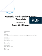 Ross Guillermo: Generic Field Service Report Template