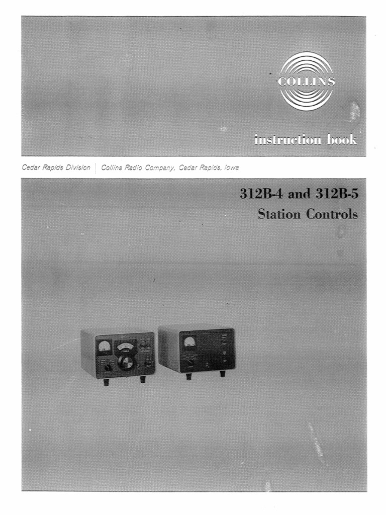 その他 312B-4 & 312B-5 Instruction Book Collins 312B-4 & 312B-5 Console Original Instruction Manual