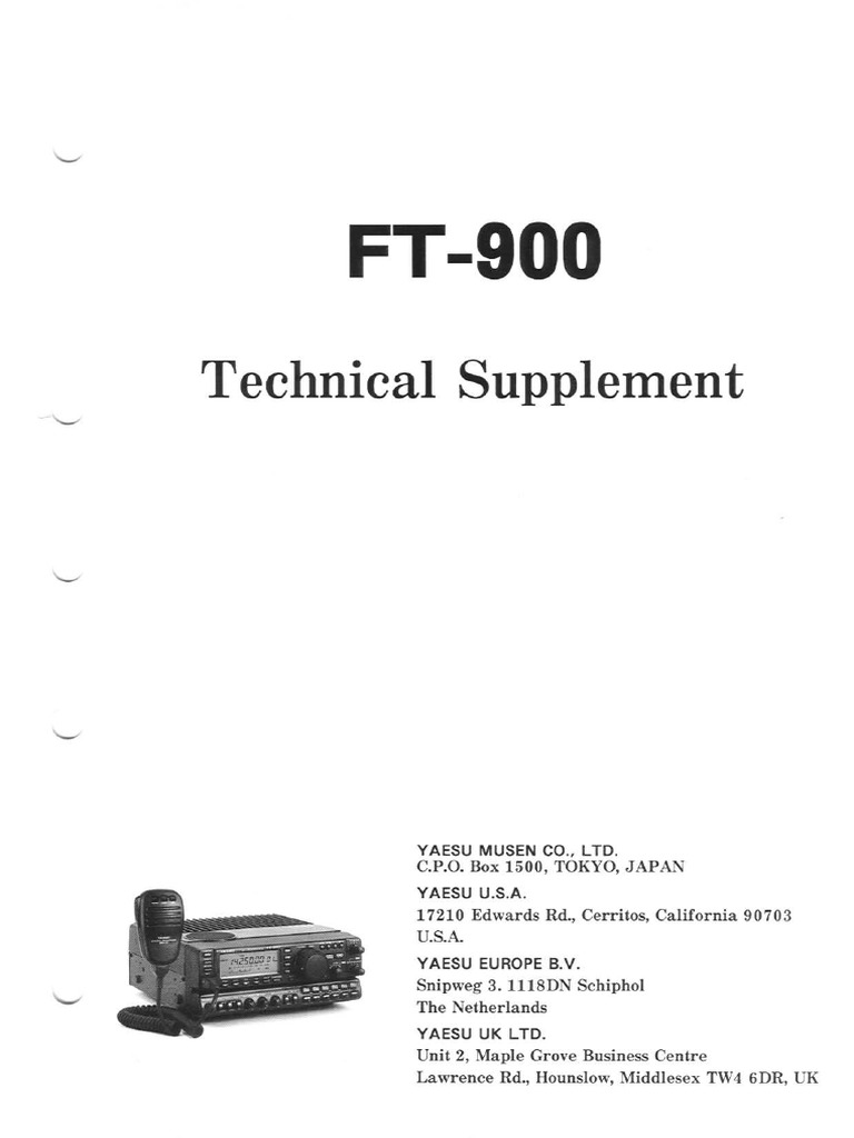 FT-900 Service Manual | PDF