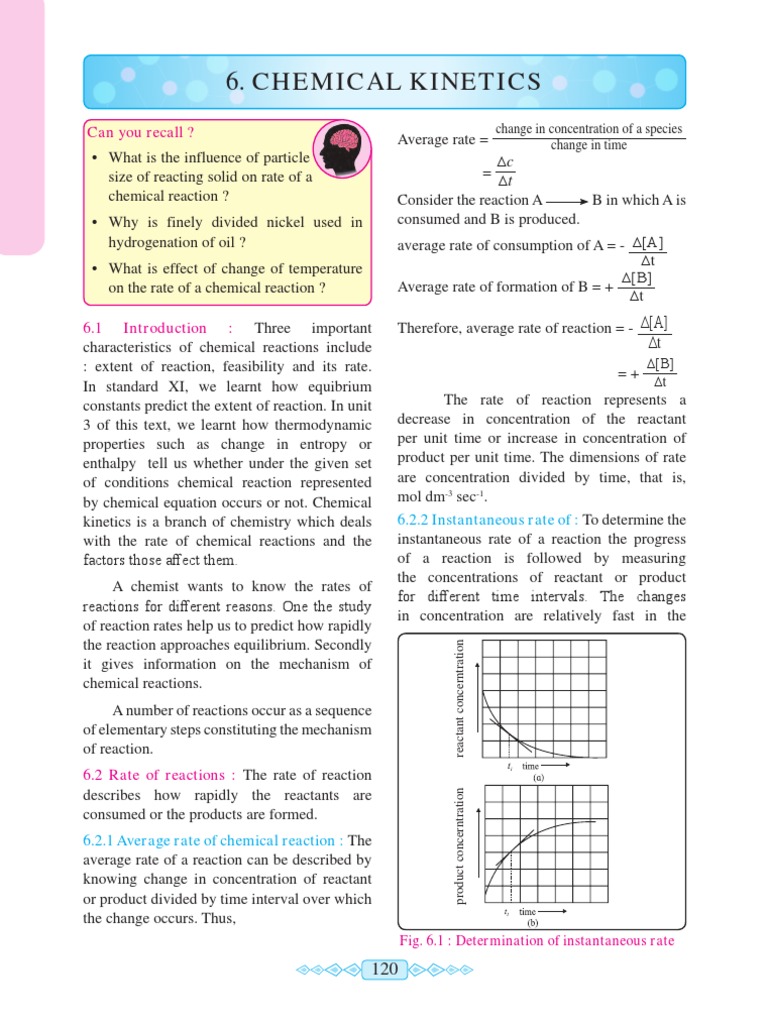 Chemical Kinetics | PDF | Reaction Rate | Chemical Kinetics