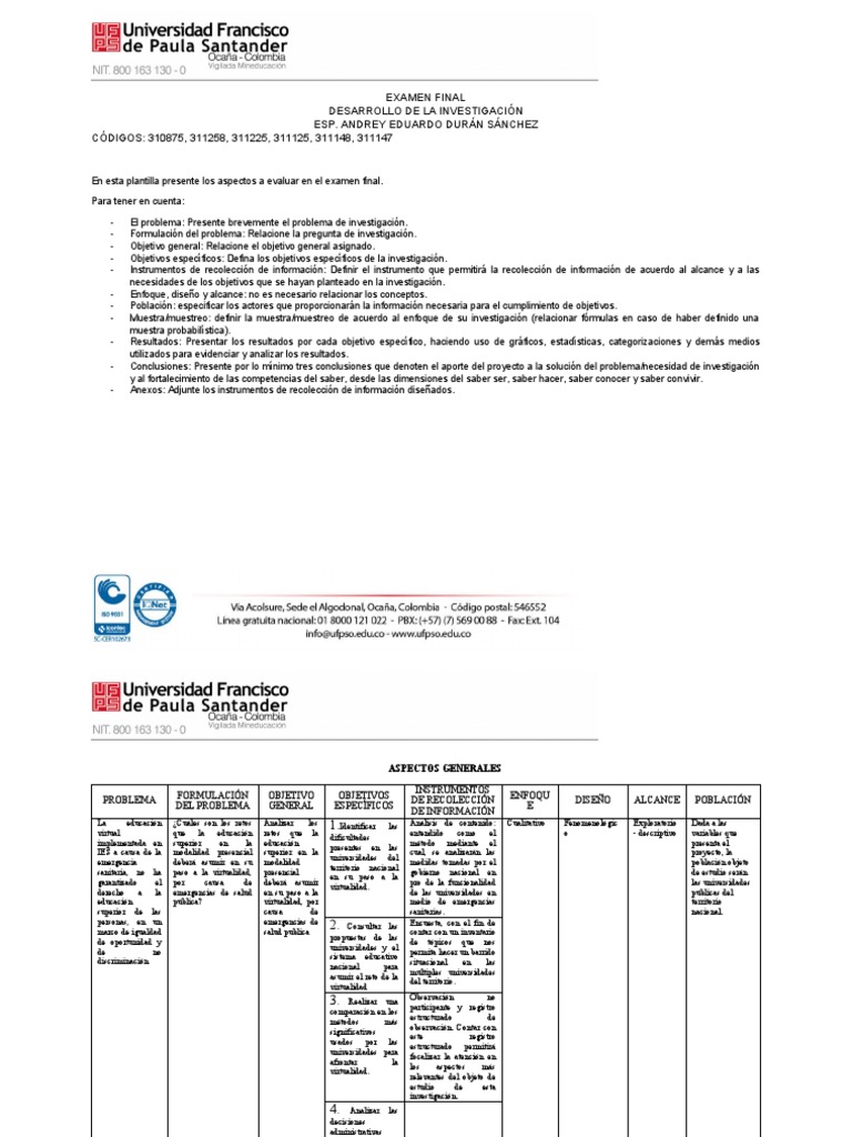 PLANTILLA EXAMEN FINAL Desarrollo | PDF | Prueba (evaluación) | Internet