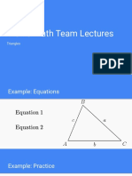 WSHS Math Team Lectures: Triangles
