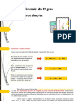 Função polinomial do 1o grau e juros simples