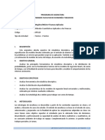 MFA510 - Métodos Cuantitativos Aplicados a las Finanzas