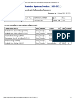 XI Class Admission System (Session: 2020-2021) : Applicant's Information Summary