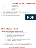 Specification Estimation and Valuation