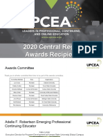 UPCEA 2020 Central Awards Recipients