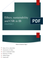 Ethics, Sustainability and CSR in IB