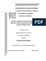 Variación espacial de quirópteros