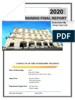 Intership Training Final Report: Submitted by