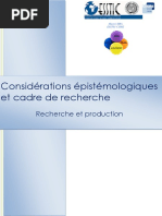 MOD.2 Considerations Epistemologiques Et Recherche Recherche Et Production 2