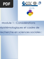 MOD.1 Recherche Et Considerations Epistemologiques