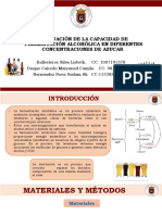 Evaluación de La Capacidad de Fermentación Alcohólica en Diferentes Concentraciones de Azucar