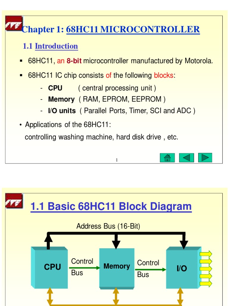 Chapter 1: 68HC11 MICROCONTROLLER: An of Blocks | PDF | Digital ...