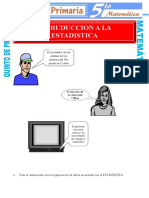 Introducción A La Estadística para Quinto de Primaria