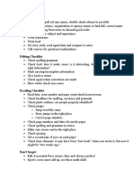 Writing, Editing, Proofing Checklist From Kevin Bottrell