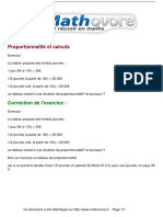 Exercices Proportionnalite Et Calculs Maths Cinquieme 594 PDF